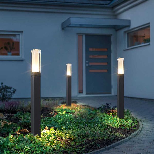 Lampes de pelouse extérieure étanche IP65 10W LED lampe de pelouse nouveau style en aluminium pilier jardin chemin carré paysage pelouse lumières AC85-265V P230406