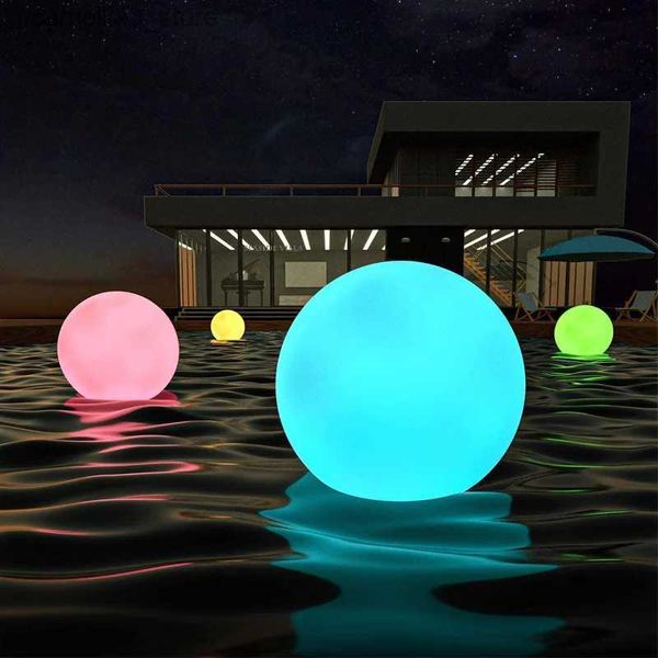 Lampes à gazon Boule flottante solaire lumière piscine lumière étanche pelouse Ballon lampe maison fête jardin décor solaire lumières flottantes boule Q231125