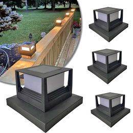 Lawn Lampen Zonnetuin Licht Buiten Patio hek Gate Street Lamp Waterdicht Solar Post Licht voor veranda Trap Lawn Courtyard Garden Decor P230406