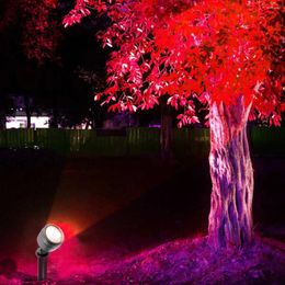Lumière de pelouse IP67 étanche 360 ° réglable éclairage paysager coloré projecteurs extérieurs