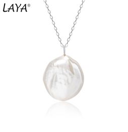 Laya 925 Sterling zilveren hanger ketting voor vrouwen gecontracteerde mode natuurlijke barokke parelfeest bruiloft luxe sieraden 2022 tre5107365