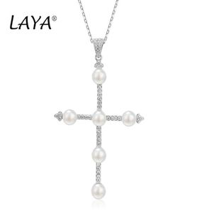 Laya 925 Sterling zilveren hanger ketting voor vrouwen Fashion Nieuw eenvoudig natuurlijk zoet water parel feest bruiloft hoge kwaliteit 89098535005434