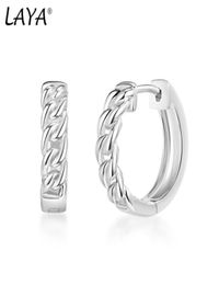 Laya Chain Hoop -oorbellen voor vrouwen 925 Sterling Sliver individueel ontwerp retro mode neutrale sieraden 2022 trend52446698355611