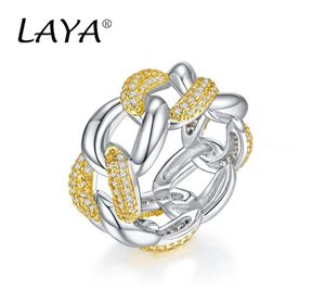 Laya -clusterring voor vrouwen Hiphop Fashionistas Ice uit Cuba Chain Shining Zirkon 925 Sterling Silver Party Engagement Boutiqu38698901