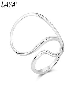Laya Finger Band Ring For Women Men 925 Sterling Silver Personalized Design onregelmatige neutrale mode originele sieraden 2022 trend45368913
