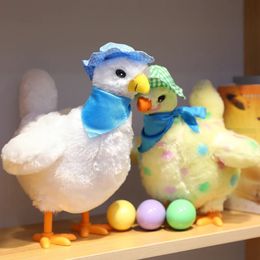 Pondeuse oeuf poule poulet électronique en peluche jouet danse chant Anti-Stress Gadget drôle cadeau de noël pour les enfants 240111