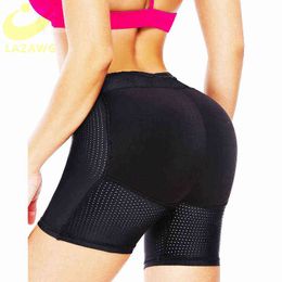 LAZAWG Butt Lifter Slipje Body Shaper Boyshorts Controle Panty Sexy Butt Shapewear Vrouwen Fake Butt Shapers Push Up Booties Strap Y220311