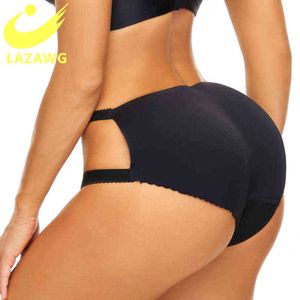 LAZAWG Butt Lifter Culotte avec Coussinets Fesses Hip Enhancer Femmes Push Up Booty Lifter Panty Faux Ass Bum Rembourré Shaper Shapewear Y220311