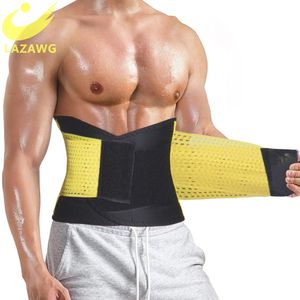 LAZAWG Mannen Body Shaper Trimmer Riem Workout Gym Taille Trainer Tummy Afslanken Schede Sauna Buik Shapewear Gewichtsverlies Corset 240126