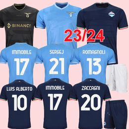 Lazio 2023 2024 voetbalshirts 10th Anniversary Special IMMOBILE SERGEJ 23 24 Football Shirt LUIS ALBERTO PEDRO LAZZARI J.CORREA Men Kids Kit maglia da calcio Uniform