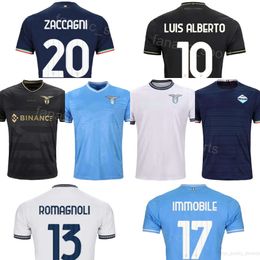 Lazio Soccer 19 Valentin Castellanos Jerseys 23 24 Club 7 Felipe Anderson 10 Luis Alberto 17 Ciro Immobile 94 Ivan Provedel Kits de camiseta de fútbol Nombre personalizado Número