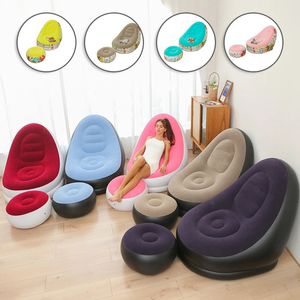 Lazy BeanBag Sofás Cubierta Silla Sin Relleno Tumbona Asiento Bean Bag Puf Puff Sofá Tatami Sala de estar Cama inflable de alta calidad 240118