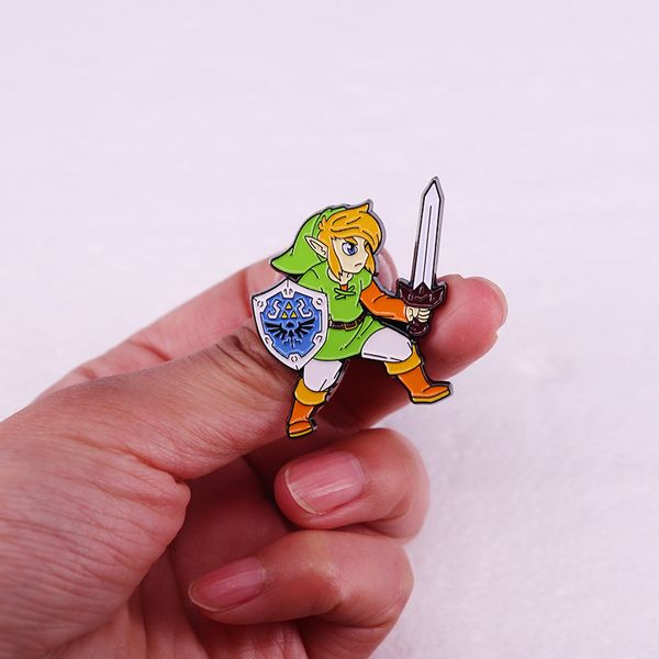 Boys Adventure Game Knife Art Enamel Pin Childhood Game Movie Citas de películas Broche Insignia de películas de anime lindas Pins de esmalte duro