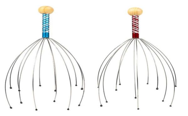 Hombre perezoso artefactos esenciales cabeza portátil masajeador calmante forma de pulpo masaje garra herramientas cuero cabelludo masajeador Scraper4389377