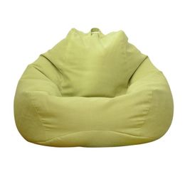 Couvercle de canapé paresseux Covers de chaise solide sans lin en tissu salon de siège sac de haricot pouf canapé tatami tatami tatami somobags 224057090