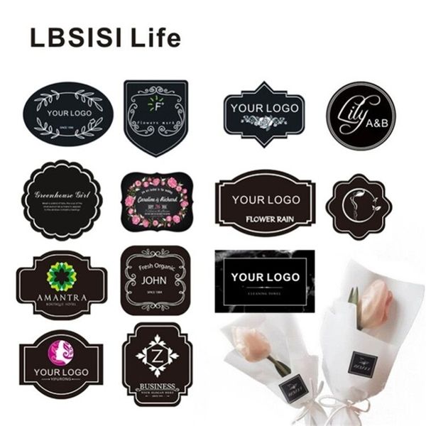 LBSISI Life 1000 pièces autocollants personnalisés imprimer des étiquettes en papier imperméables personnalisées mariage décoration de noël 220607