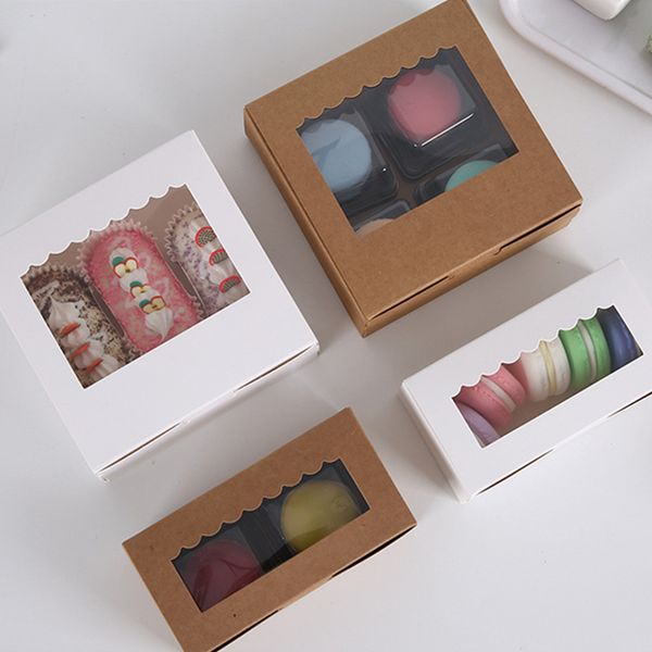LBSISI Life 20pcs Boîtes en papier avec fenêtre Cookie Cake Decorating Supplies Christmas Wedding Party Favor Baking Gift Emballage