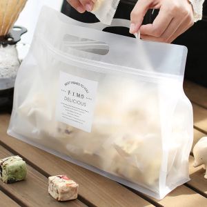 LBSISI Life 50pcs Snowflake Packaging Sac à date de lait Nougat Biscuit Biscuit Cuisine Snack Baking for Bakery New Year Decoration