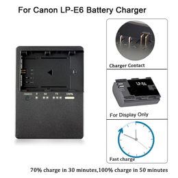 Chargeur de batterie LC-E6 pour Canon EOS 5DS 70D 60D 7D 5D2 5DMark II R6 R5, appareil photo LP-E6 LP-E6N LC-E6E LCE6E LCE6, chargeur 240115