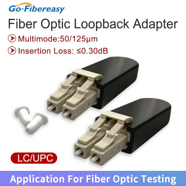 Adaptateur LC / UPC Fiber Optic Adaptateur Duplex Multimode OM1 / OM2 / OM3 Module de boucle de fibre utilisé pour tester 10G / 40G / 100G Émetteur-récepteur