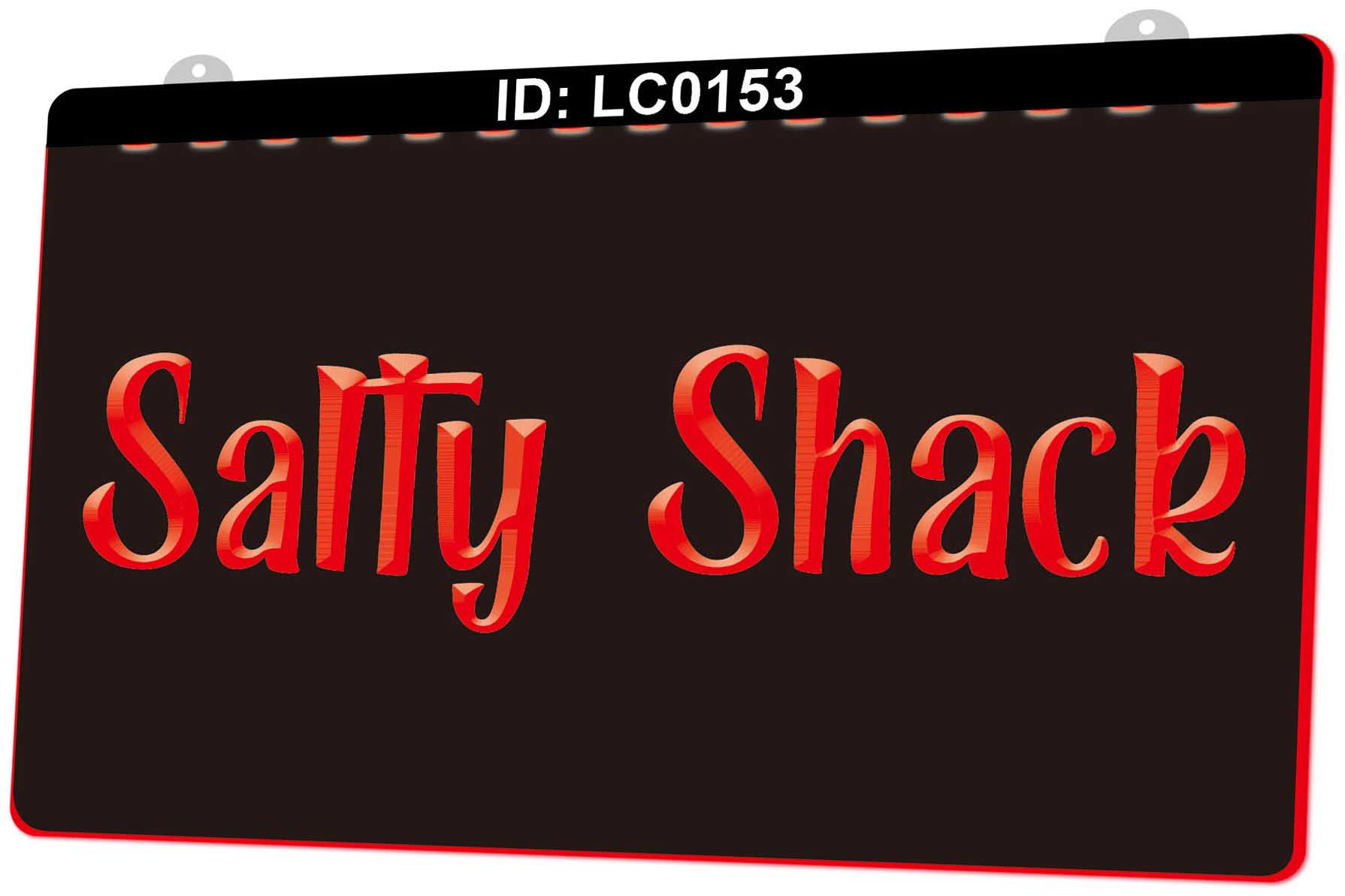 LC0153 Salty Shack Light Sign 3D Engraving