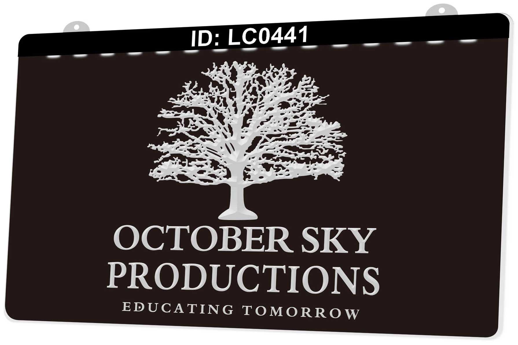 LC0441 October Sky Productions Light Sign 3D Engraving