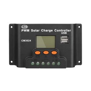Contrôleur de Charge de régulateur de panneau solaire LCD 30A PWM 12V/24V 360W/720W