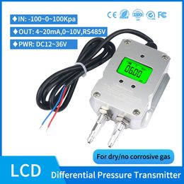 LCD-luchtdruksensor digitale winddifferentieel drukzender 4-20 mA out sensor -50-0-50 kPa gasdrukzender