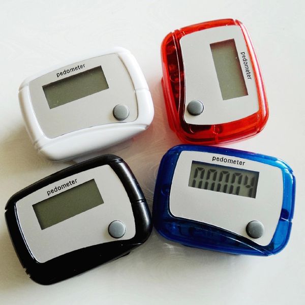 Ventes chaudes Compteurs Mini LCD Podomètre Délicat Calorie Calcul de la Distance de Marche Compteur Numérique pour la santé 4 Couleurs Support Logo Personnalisé