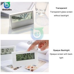 LCD Digital Alarm Clock Simple Desktop Date Luminal Clock Backlight Snooze Mute Calendrier Desktop Table Electronic Table