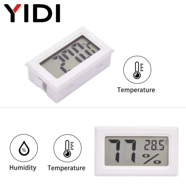 LCD Thermomètre intérieur numérique Thermomètre thermomémothymomètre Hygromètre Testeur Incubateur Aquarium Température Humidité METER METTRE