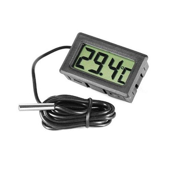 Thermomètre Numérique LCD pour Réfrigérateurs Congélateurs Refroidisseurs Aquarium Refroidisseurs Mini 1M Sonde Noir