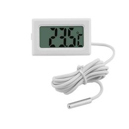 LCD Digital Thermometer Temperatuursensor Temperatuurtester Detector Monitor met 1m Senor -kabel voor aquarium