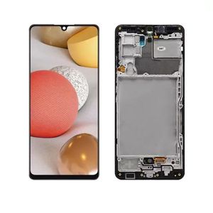 LCD -display voor Samsung Galaxy A42 5G A426 OEM Screen Touch Panels Digitizer -assemblage vervanging met frame