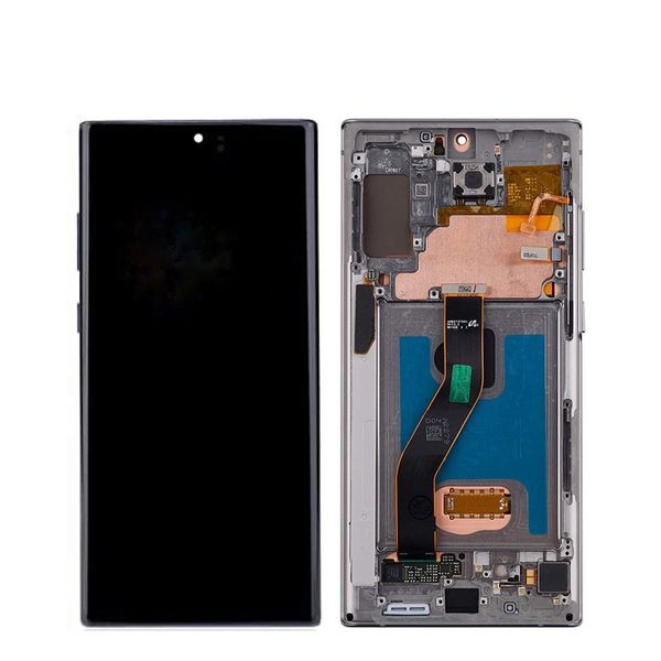 Affichage des panneaux tactiles de téléphone portable pour Samsung Galaxy Note 10 Plus LCD N975 AMOLED écran numériseur assemblée avec cadre