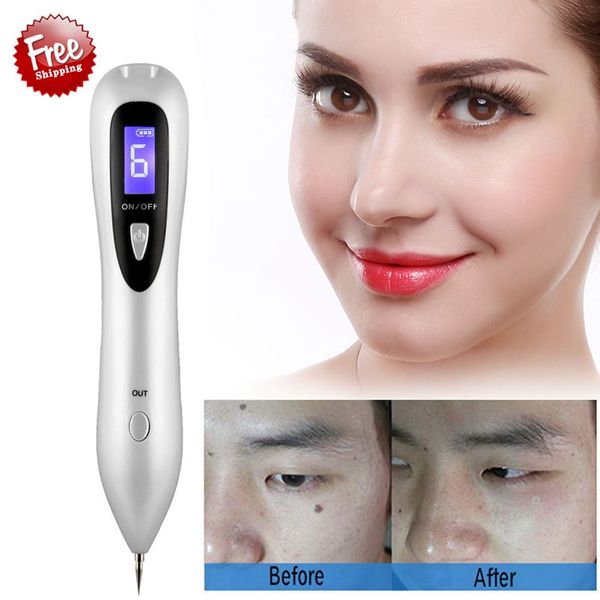 Écran LCD Plasma Pen tatouage Mole Removal pen Dark Spot Remover pour les étiquettes de peau du corps du visage Dissolvant de taches de rousseur Point Pen Beauty Care Free Ship