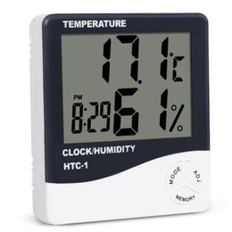 LCD électronique numérique température humidité mètre thermomètre hygromètre intérieur extérieur Station météo horloge HTC-1