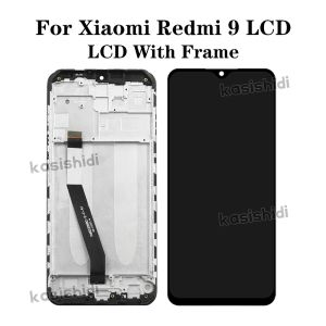 LCD voor Xiaomi Redmi 9 Display Screen Touch Digitizer Assemblage Display Touch Repair onderdelen M2004J19AG M2004J19G LCD 100% getest