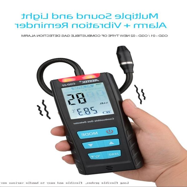 FreeShipping LCD Analyseur de gaz Détecteur de combustible Compteur de monoxyde de carbone portable Détecteur de fuite de gaz CO Portable Testeur de moniteur de gaz Ikwfr