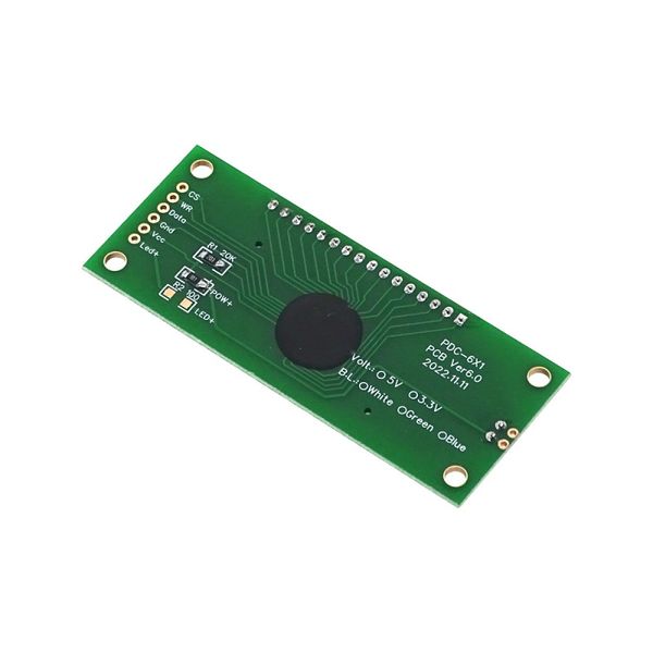 Módulo LCD 2.4 pulgadas 6 dígitos 7 segmento Módulo de visualización LCD HT1621 LCD Controlador IC con punto de retroiluminación blanca de punto decimal