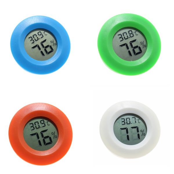 Moniteur LCD Mini Thermomètre Reptile Insecte Camping Réservoir Acrylique Humidimètre Thermomètre Hygromètre Rond Thermomètre sans Batterie