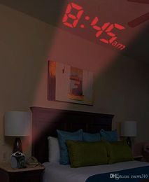 Temps de projection de projection LCD LED Affichage d'alarme numérique Thermomètre vocal parlant Prévenir la snooze du bureau fonctionnel du bureau WD7471773