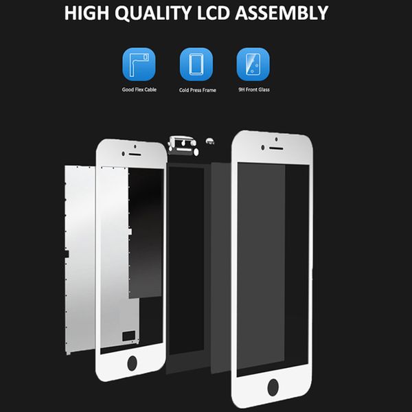 Écran LCD pour l'iPhone 5 5S 5C SE 2016 Affichage tactile Assemblage Noir Blanc Blanc Remplacement Pantalla + Case + Kit d'outils