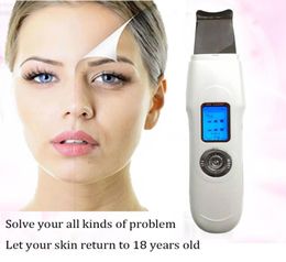LCD ultrasons profondément peau nettoyant pour le visage épurateur EMS Ion pores nettoyant élimination des points noirs Peeling pelle visage exfoliateur 5598240