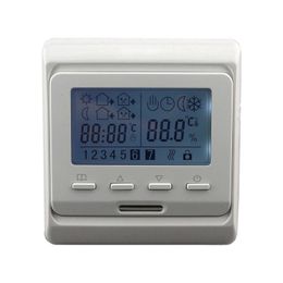 Livraison gratuite LCD Programmable hebdomadaire Régulateur de température de chauffage par le sol Contrôleur Thermostat d'air ambiant avec capteur de température