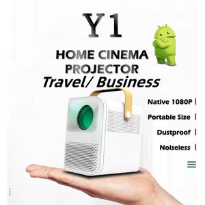 LCD Y1pro Version Android La plus petite lampe à LED 1080p LCD Hautement recommandé 1G 8G Support Touch Interactive 4K Mise au point à distance Android 9