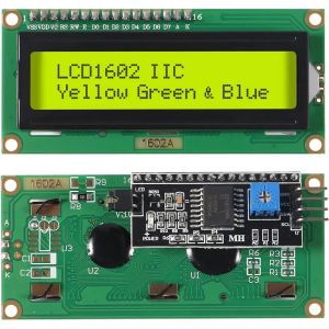 LCD1602 1602 Module LCD Écran bleu / vert 16x2 caractères Affichage LCD avec module d'adaptateur d'interface série IIC IIC pour Arduino