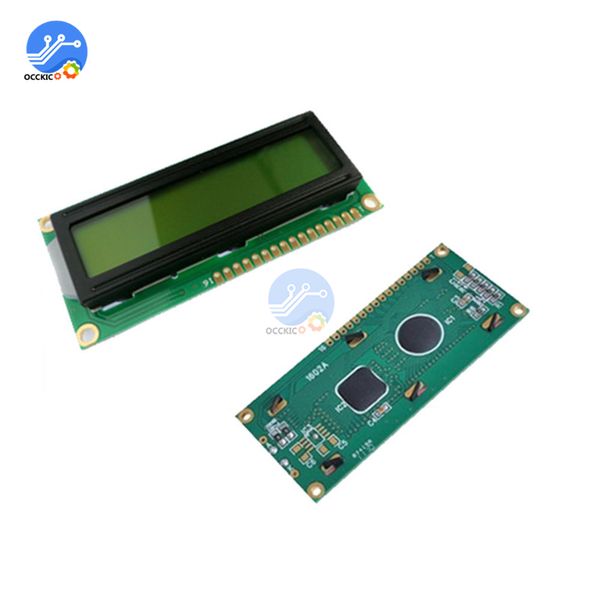 LCD1602 1602 Módulo Azul/Verde/Pantalla Gris 16x2 Módulo de visualización LCD.1602 3.3V 5V Pantalla verde y código blanco