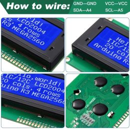 LCD2004 2004 Module LCD Bleu / Green / White Screen 20x4 Caractères Affichage LCD IIC IIC I2C MODULE ADAPTERS D'INTERFACE SÉRIE pour Arduino