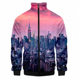 Lcfa Merk Hoodie Mannen Herfst Winter Jas Mannelijke 2021 Casual Zonsondergang Landschap Stad Sportkleding Zip Harajuku Capuchon Jas U5em #